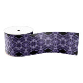 Gothic Paars Fractal Patroon Grosgrain Lint (Spoel)