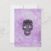 Gothic Paars Grunge Black Lace Weddenschap Details (Achterkant)