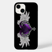 Gothic Paars hart met Angel Wings Case-Mate iPhone Case (Achterkant)