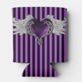 Gothic Paars hart met Angel Wings Koelbox Blikjeskoeler (Achterkant)
