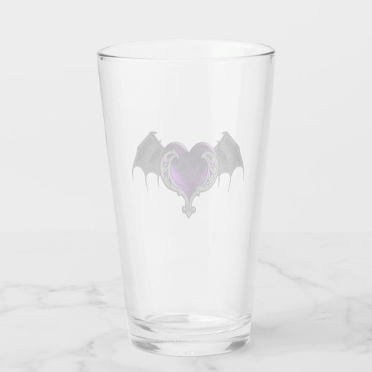 Gothic Paars hart met bakkerij Glas (Achterkant)