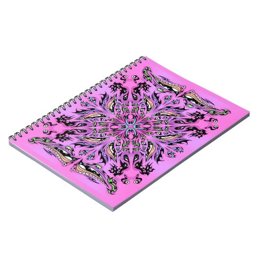 Gothic Paars Mandala Notitieboek (Linkerzijde)