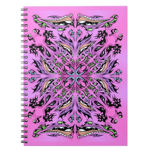 Gothic Paars Mandala Notitieboek (Voorkant)