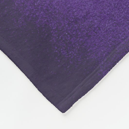 Gothic Paars Ragged Black Cat Fleece Deken (Hoek)