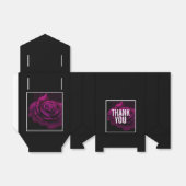 Gothic Paars-Red Rose Flower Bedankt Bedankdoosjes (Uitgevouwen)