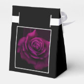 Gothic Paars-Red Rose Flower Bedankt Bedankdoosjes (Achterkant)