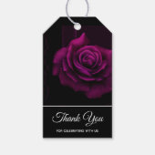 Gothic Paars-Red Rose Flower Bedankt Cadeaulabel (Voorkant)