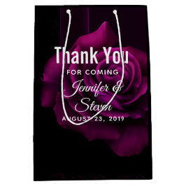 Gothic Paars-Red Rose Flower Bedankt Medium Cadeauzakje