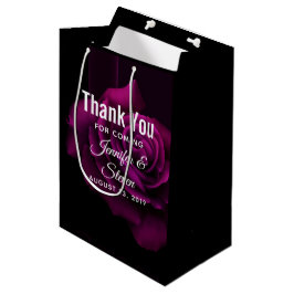 Gothic Paars-Red Rose Flower Bedankt Medium Cadeauzakje