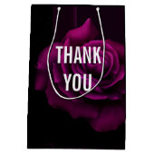 Gothic Paars-Red Rose Flower Bedankt Medium Cadeauzakje (Achterkant)
