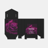 Gothic Paars-Red Rose Flower Birthday Dank je Bedankdoosjes (Uitgevouwen)