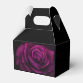 Gothic Paars-Red Rose Flower Birthday Dank je Bedankdoosjes (Achterkant)