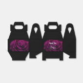 Gothic Paars-Red Rose Flower Birthday Dank je Bedankdoosjes (Uitgevouwen)