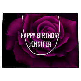 Gothic Paars-Red Rose Flower Birthday Groot Cadeauzakje