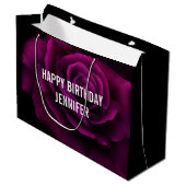 Gothic Paars-Red Rose Flower Birthday Groot Cadeauzakje (Voorkant Gekanteld)