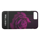 Gothic Paars Red Rose Flower Case-Mate iPhone Case (Achterkant (Horizontaal))