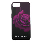 Gothic Paars Red Rose Flower Case-Mate iPhone Case (Achterkant)