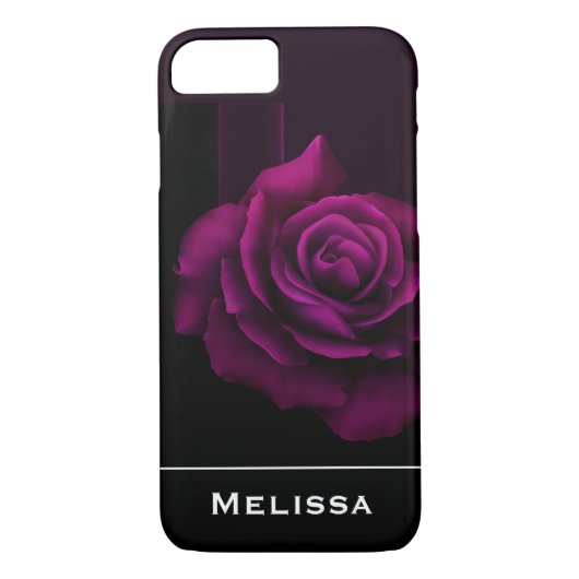 Gothic Paars Red Rose Flower Case-Mate iPhone Case (Achterkant)
