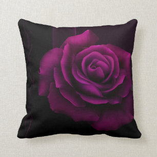 Gothic Paars Red Rose Flower Kussen