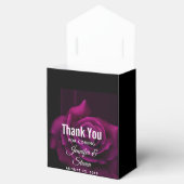 Gothic Paars-Red Rose Flower Weddenschap Bedankt Bedankdoosjes (Geopend)