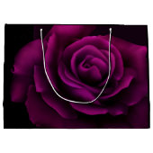 Gothic Paars-Red Rose Flower Weddenschap Bedankt Groot Cadeauzakje (Achterkant)