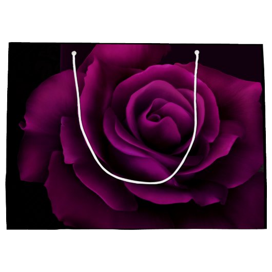 Gothic Paars-Red Rose Flower Weddenschap Bedankt Groot Cadeauzakje (Achterkant)