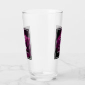 Gothic Paars-Red Rose Flower Wedding Glas (Rechts)