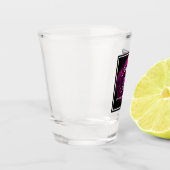 Gothic Paars-Red Rose Flower Wedding Shot Glas (Links)