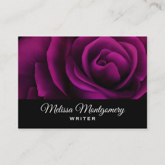 Gothic Paars Red Rose Visitekaartje (Voorkant)