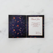  Gothic Paarse donkere bloemen Notitiekaartje (Binnen)