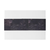 Gothic Paarse Elegant Floral Boho Wedding Uitnodigingen Wikkel (Achterkant Voorbeeld)