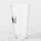 Gothic Paarse Hart met Angel Wings Glass Cup Glas (Links)