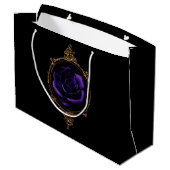 Gothic Paarse Roos Groot Cadeauzakje (Achterkant Gekanteld)