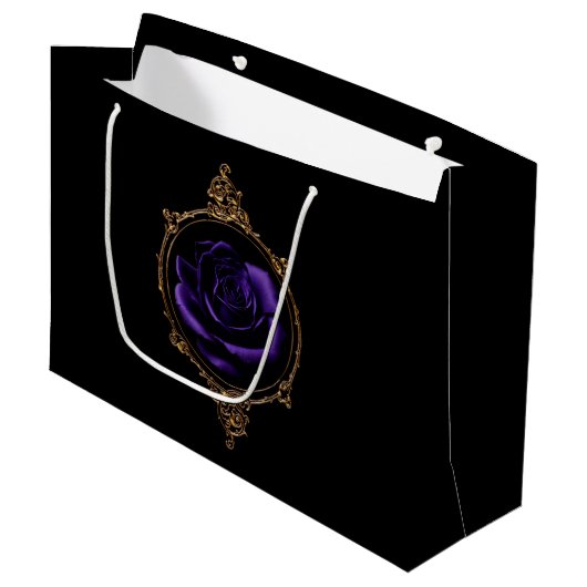 Gothic Paarse Roos Groot Cadeauzakje (Voorkant Gekanteld)