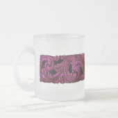 Gothic Paarse sierbloem met hart voorste Mok (Links)