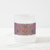 Gothic Paarse sierbloem met hart voorste Mok (Center)