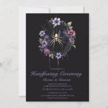 Gothic Paarse Spin Florale Web Handfasting