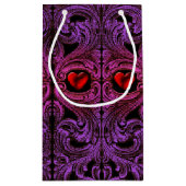 Gothic Paarse versiering met hartkaartje Klein Cadeauzakje (Achterkant)