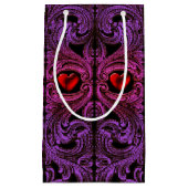 Gothic Paarse versiering met hartkaartje Klein Cadeauzakje (Voorkant)