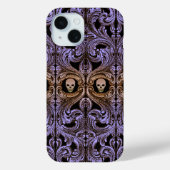 Gothic Paarse versiering met schedel Case-Mate iPhone Case (Achterkant)