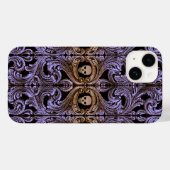 Gothic Paarse versiering met schedel Case-Mate iPhone Case (Achterkant (horizontaal))