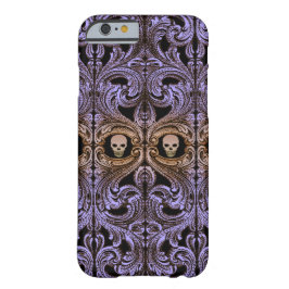 Gothic Paarse versiering met schedel Case-Mate iPhone Case