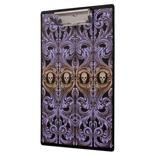 Gothic Paarse versiering met schedel Klembord (Links)