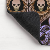 Gothic Paarse versiering met schedel Muismat (Hoek)