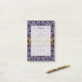 Gothic Paarse versiering met schedel Post-it® Notes (Op bureau)
