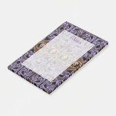 Gothic Paarse versiering met schedel Post-it® Notes (Schuin)