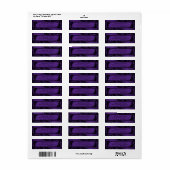 Gothic Paarse zwarte kant grunge bruiloft labels (Full Sheet)