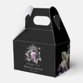 Gothic Paarse & zwarte Moody Bloemen Quinceañera Bedankdoosjes (Voorkant Zijde)
