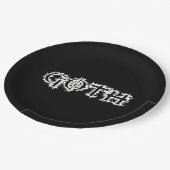 Gothic Papieren Bordje (Gekanteld)