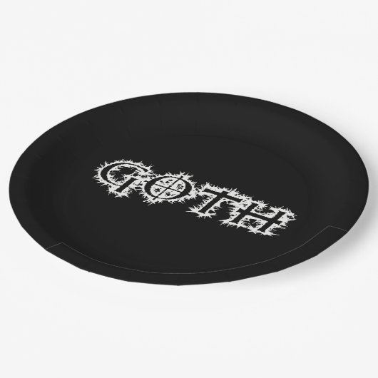 Gothic Papieren Bordje (Gekanteld)